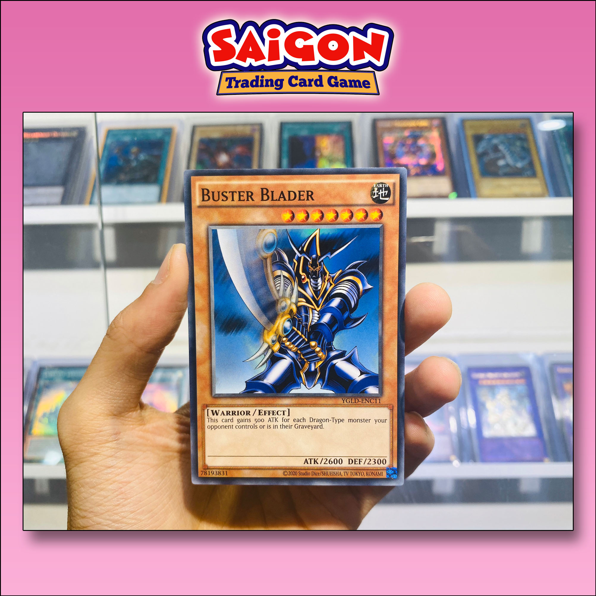 Thẻ bài yugioh mã ygld-enc11 - buster blader - common - unlimited edition