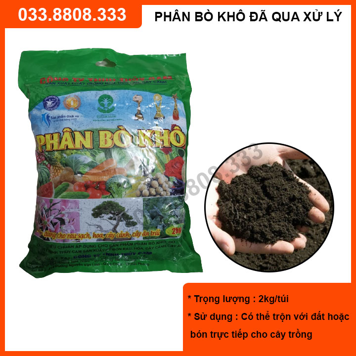 Phân bò khô không mùi chuyên dùng cho hoa cây cảnh