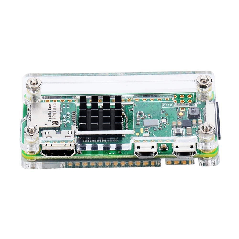 Acrylic Case 4 in 1 Kit for Raspberry Pi Zero W and Pi Zero with Heat Sink