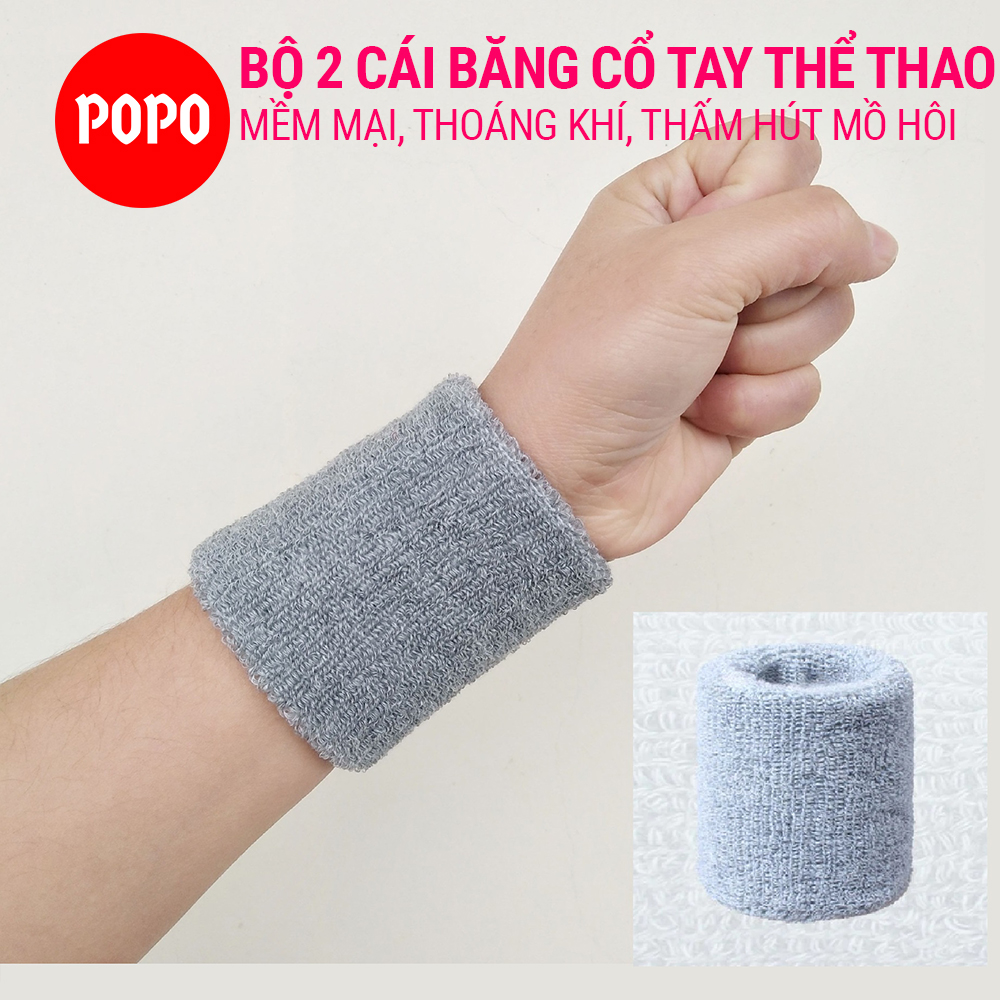 Băng cổ tay thể thao hiện đại cho nam(nữ) POPO (bộ 2 cái) thoáng khí thấm mồ hôi, mềm mại, bảo vệ cổ tay