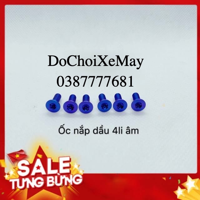 Ốc titan nắp dầu gr5 gắn thông dụng tất cả nắp dầu thắng các xe dochoixemay
