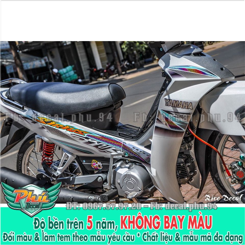 Tem rời Sirius 7 màu titan xe trắng 2