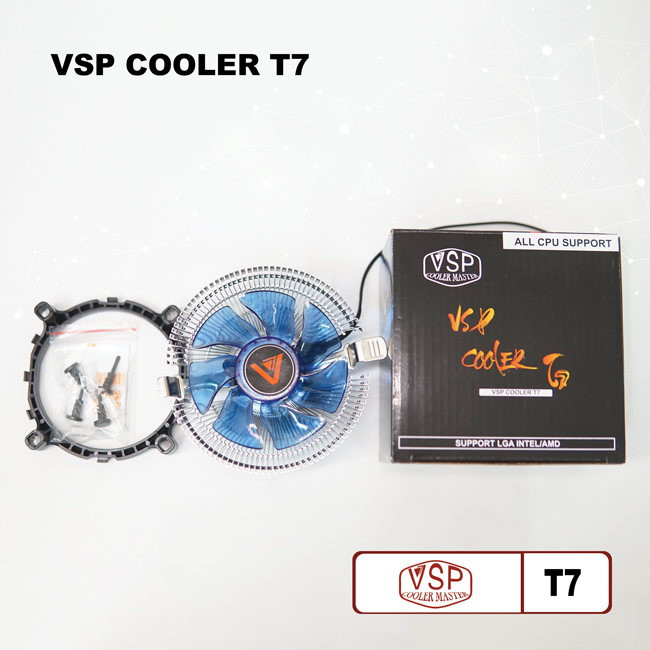 Fan CPU VSP Cooler Master T7 Led Xanh