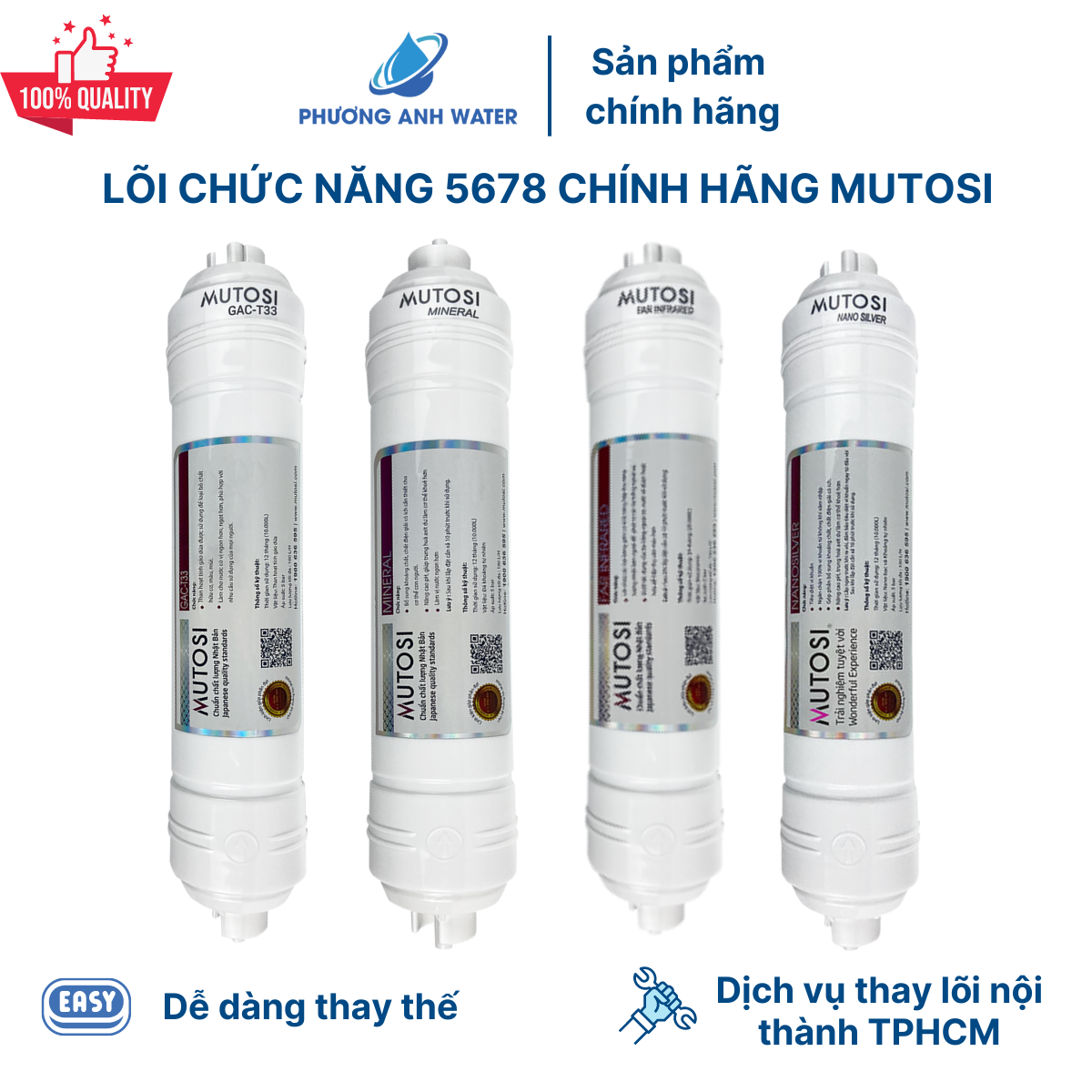 Bộ lõi chức năng 5678 và 56789 đúc nối nhanh chính hãng Mutosi