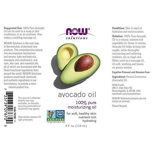 Dầu quả bơ Now Foods Avocado 4 fl oz (118 ml)