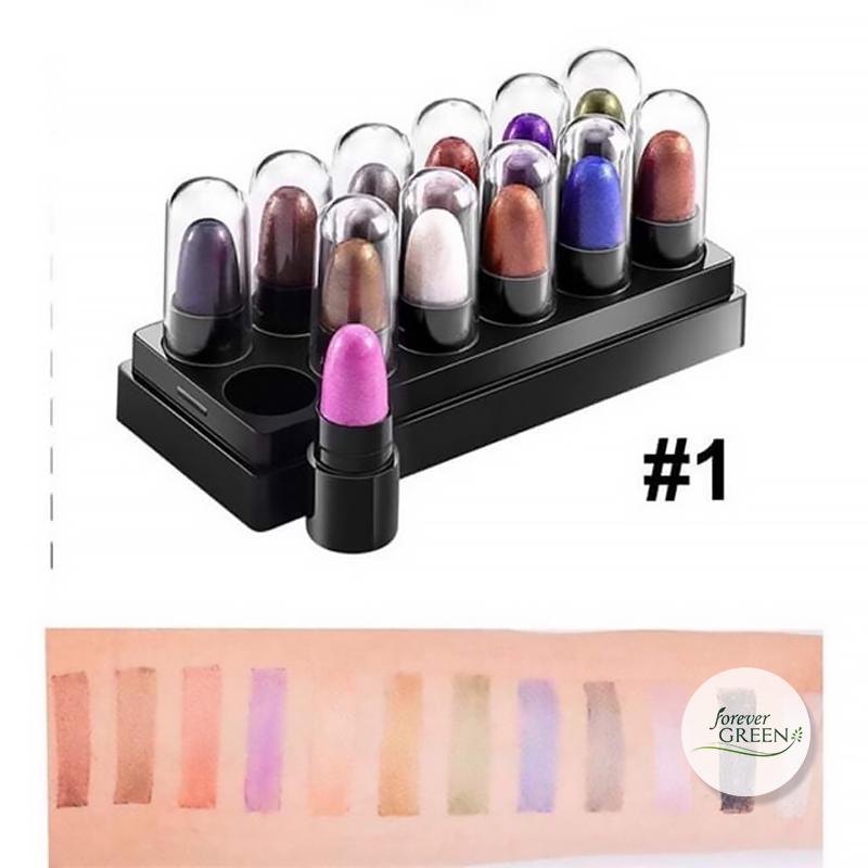 Bộ sáp bóng mắt highlight 12 thỏi Maycreate MC192