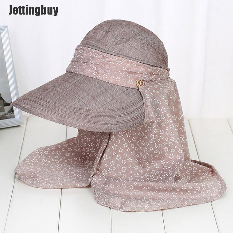 Jettingbuy Women Ladies Visor Hat Summer Sun Beach Foldable Roll Up Wide Brim Cap summer