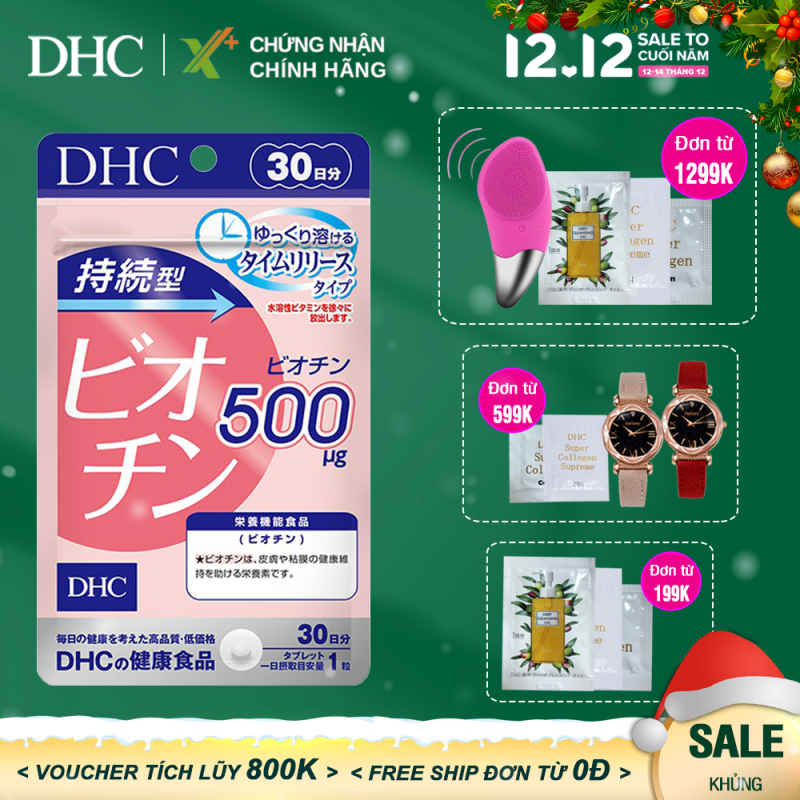 Viên uống Biotin DHC Nhật Bản ngăn rụng tóc, kích thích mọc tóc, dưỡng da và móng khỏe mạnh XP-DHC-BIO30 cao cấp