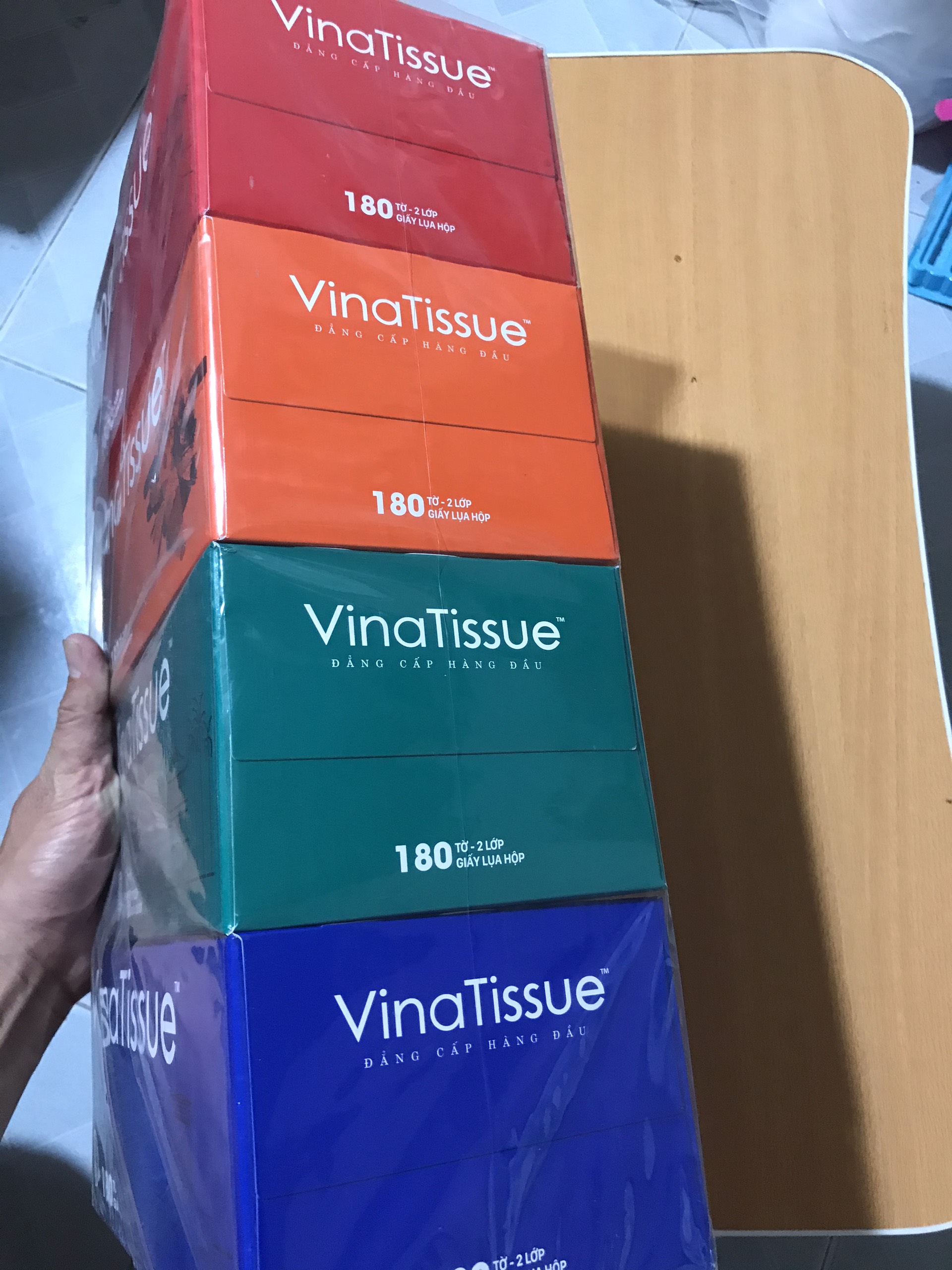 [HCM]Combo 4 hộp Khăn giấy Vinatissue 180 tờ