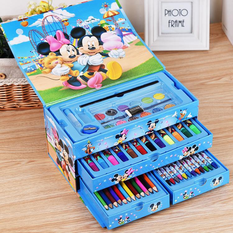 Hộp Bút Màu 3 Tầng, 54 Chi Tiết Cho Bé