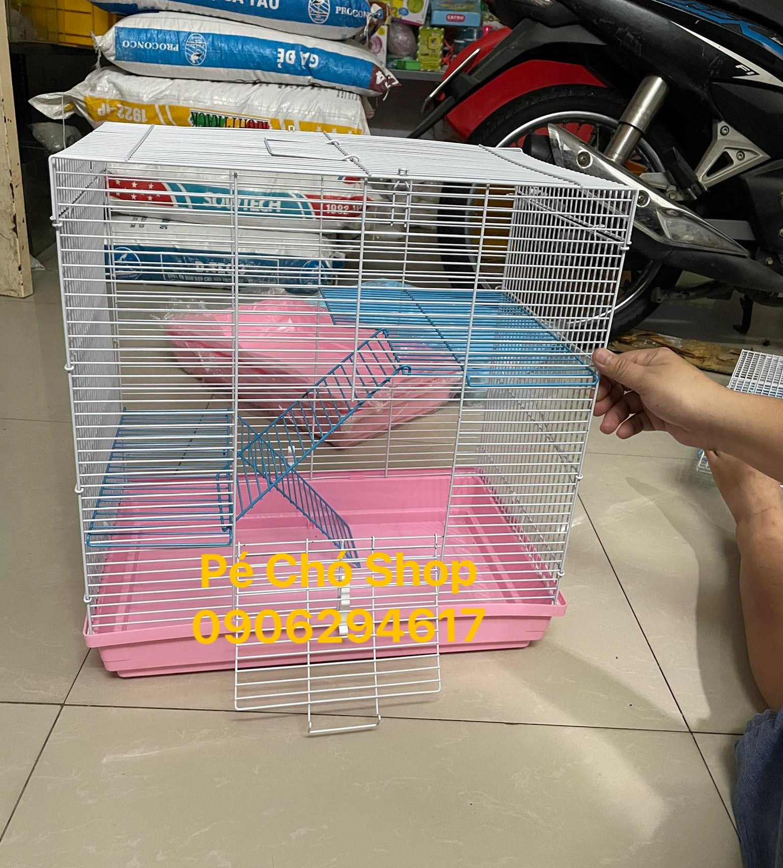 Lồng size đại 3 tầng (dai47cao51rong30) cho hamster,sóc,bọ ú,nhím kiểng .
