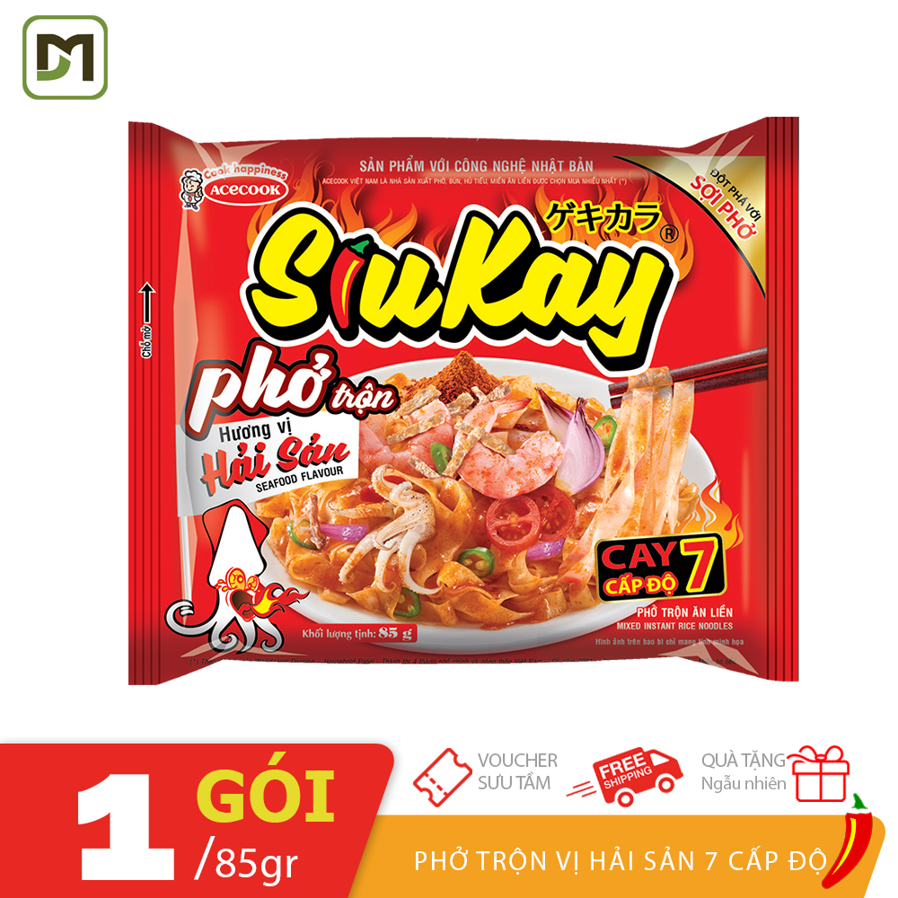 1 gói phở trộn siukay hải sản 7 câp độ Aceccok
