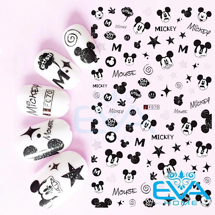 [HCM]Miếng Dán Móng Tay 3D Nail Sticker Hoạt Hình Micky Mouse F070