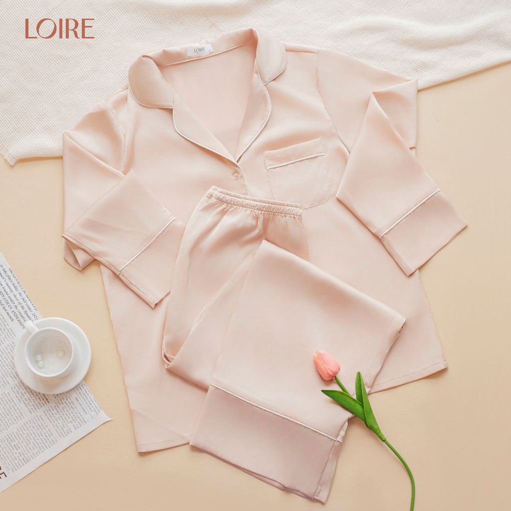 Bộ Đồ Ngủ Lụa Basic Dáng Dài Thoải Mái Loirechic PDD06