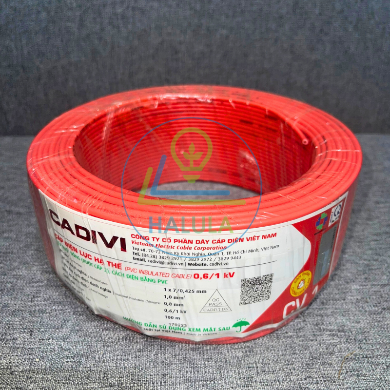 Dây cáp điện đơn - dây điện CV đơn Cadivi ( Đơn giá 1 mét)