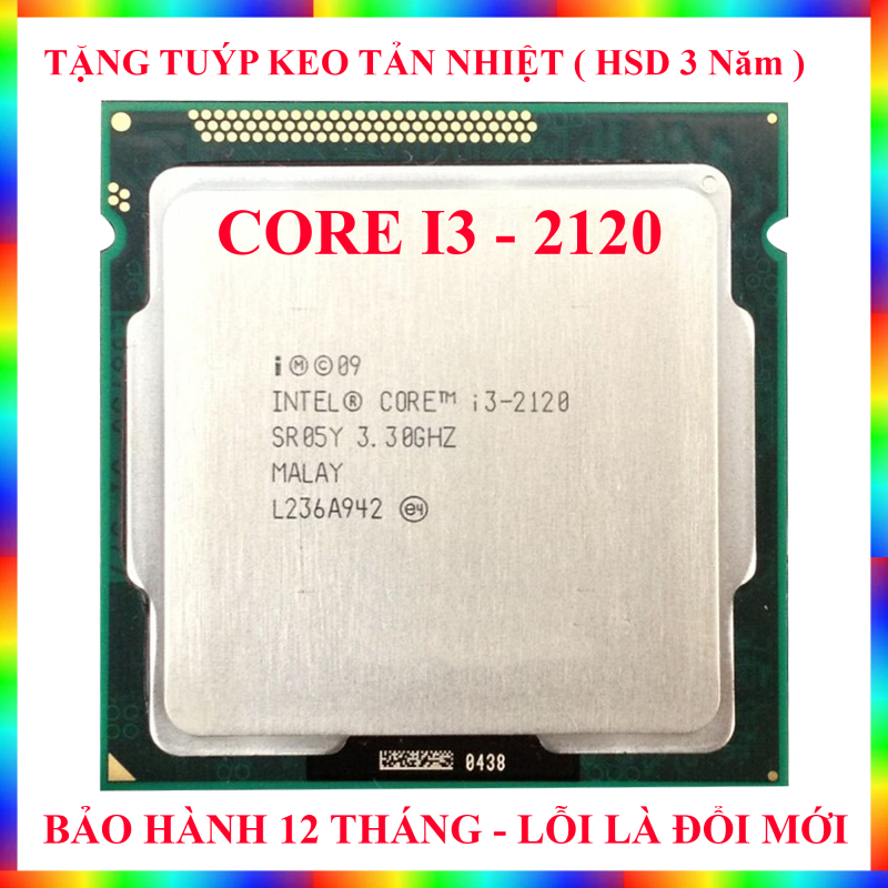 Bảng giá Bộ vi xử lý CPU CORE I3 2120 PC socket 1155 lắp main H61 Z68 B75 chạy RAM DDR3 1G 2G 4G 8G bus 1333/1600 Chip Sandy Bridge thế hệ 2 tốc độ chíp  3.3GHZ  cấu tạo 2 lõi – 4 luồng Hàng chính hãng Phong Vũ