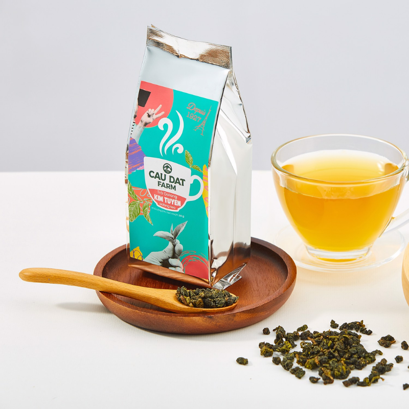 [Cầu Đất Farm] TRÀ OOLONG KIM TUYÊN CẦU ĐẤT GÓI 50G