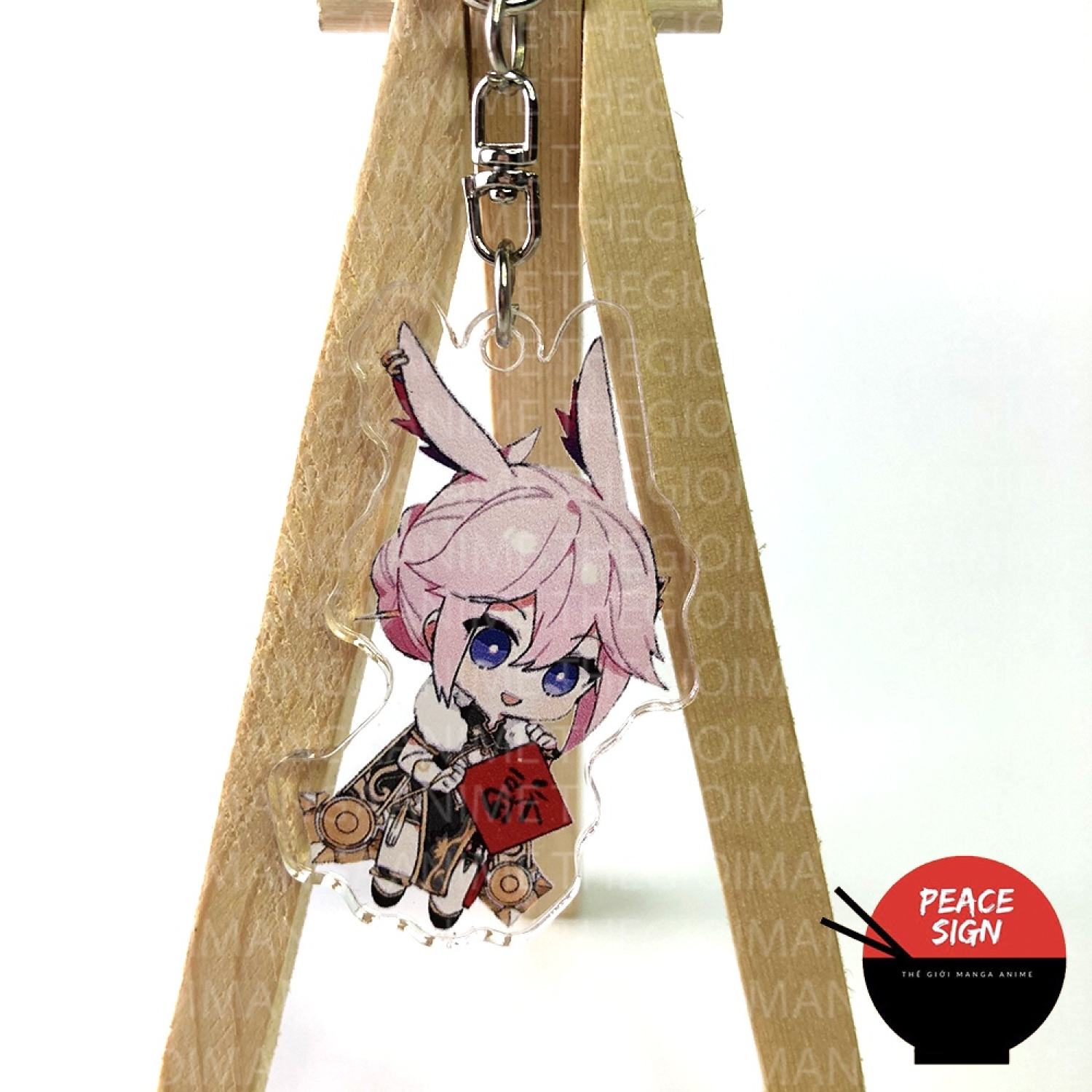( Mica trong acrylic ) Móc khóa HONKAI IMPACT 3 ver HÁN PHỤC M2 game chibi anime