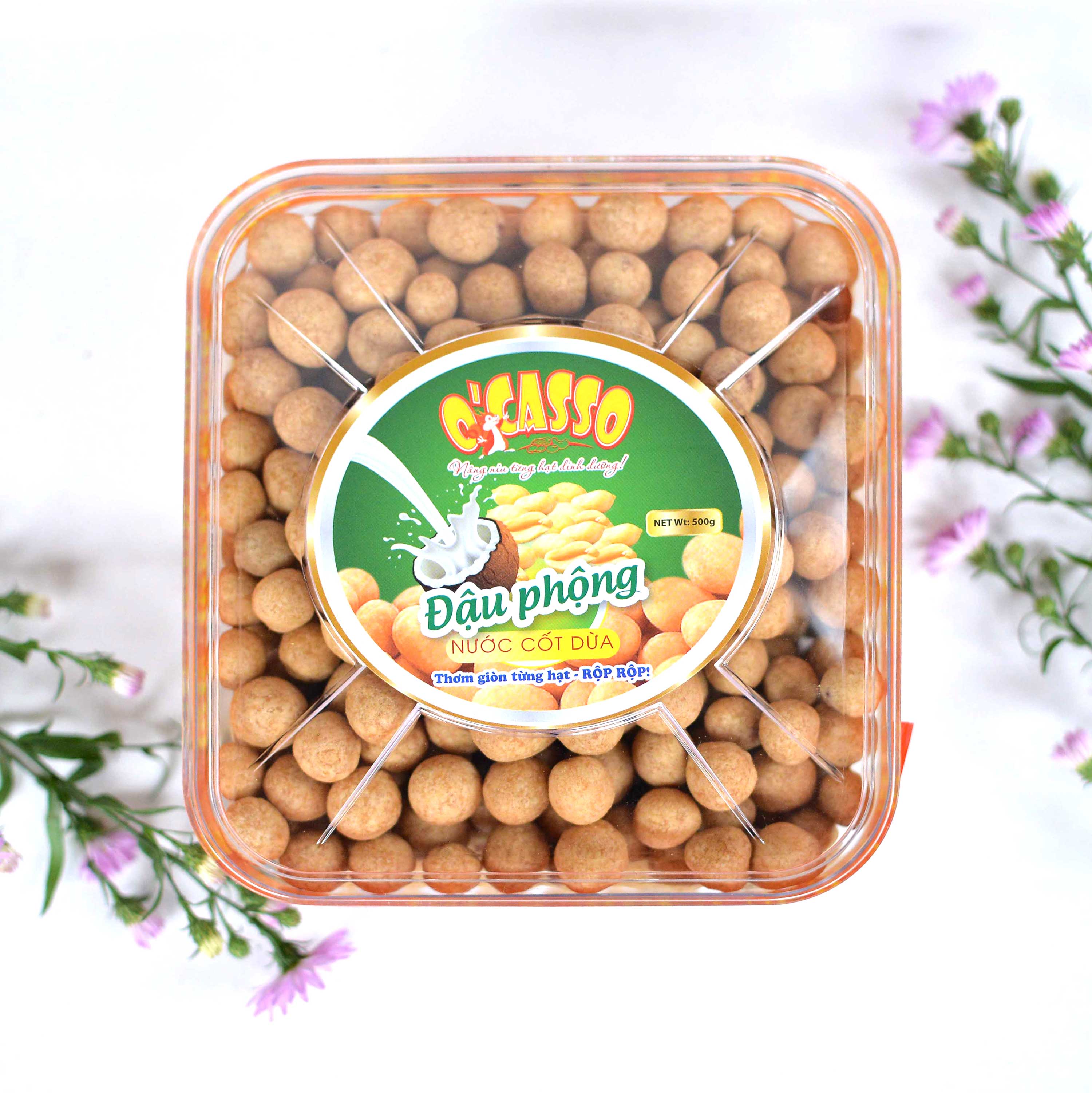 Đậu phộng nước cốt dừa (đậu phộng da cá) O'Casso thơm ngon, béo ngậy