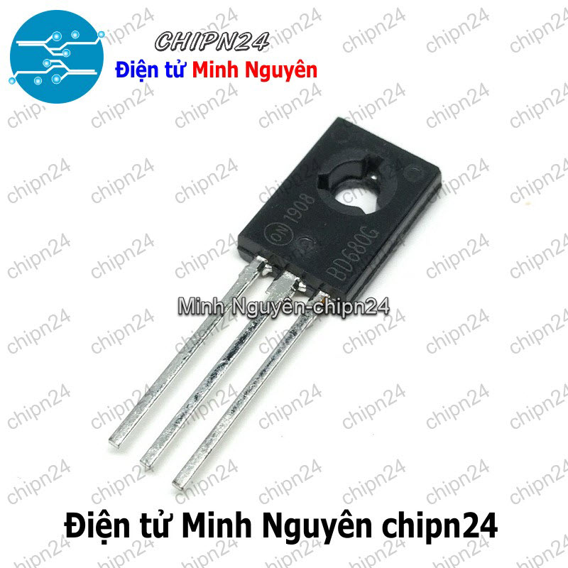[2 con] (KT1) Transistor BD680 TO-126 PNP 4A 80V (Darlington) (D680 680) - HH005673