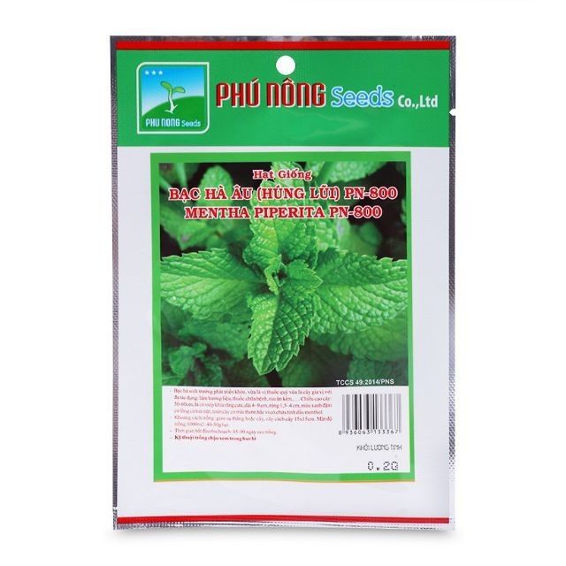Hạt giống bạc hà âu Phú Nông (PN133367) - 0.2g