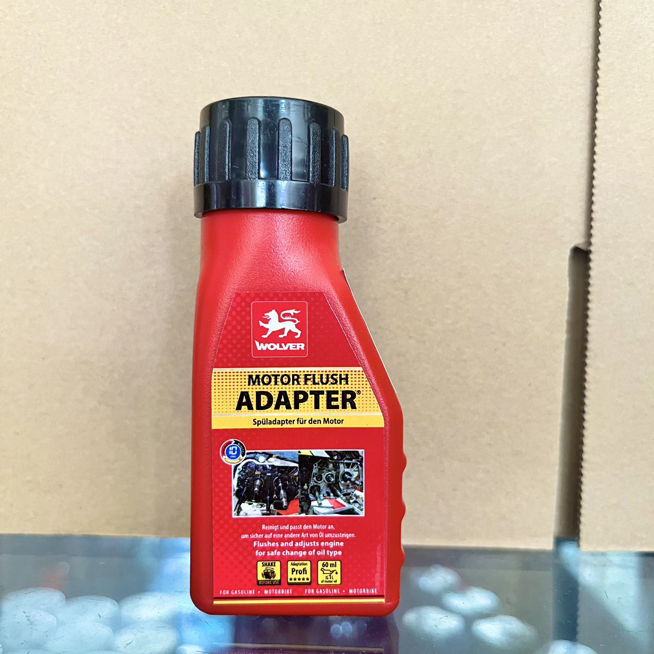 Wolver Moto Flush Adapter Engine Cleaning Solution 60ml for German Imported Motorcycles