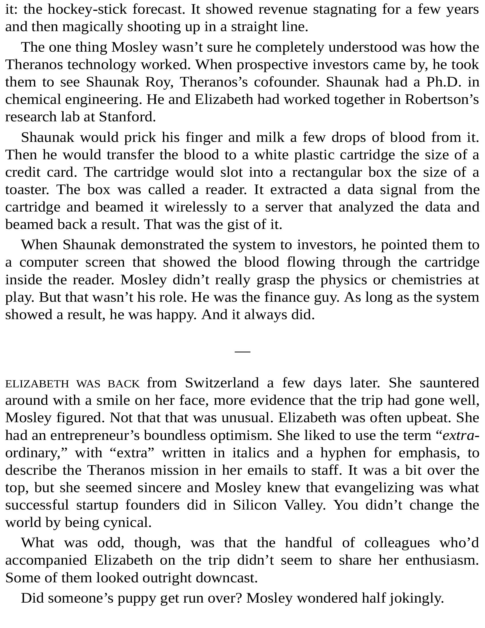 Bad Blood Secrets and Lies in a Silicon Valley Startup