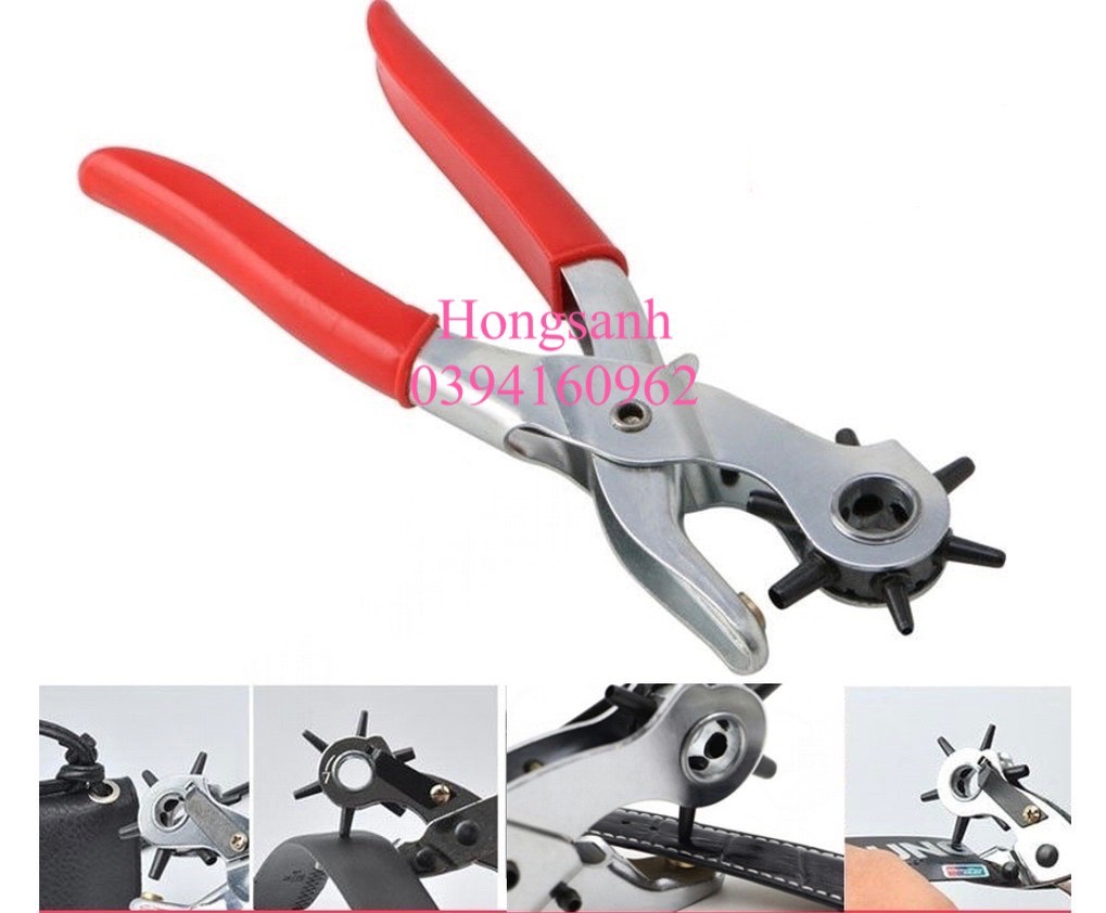 Kìm bấm lỗ dây thắt lưng (dây nịt), dây đồng hồ, bấm nút mắc cáo, bấm khoen...