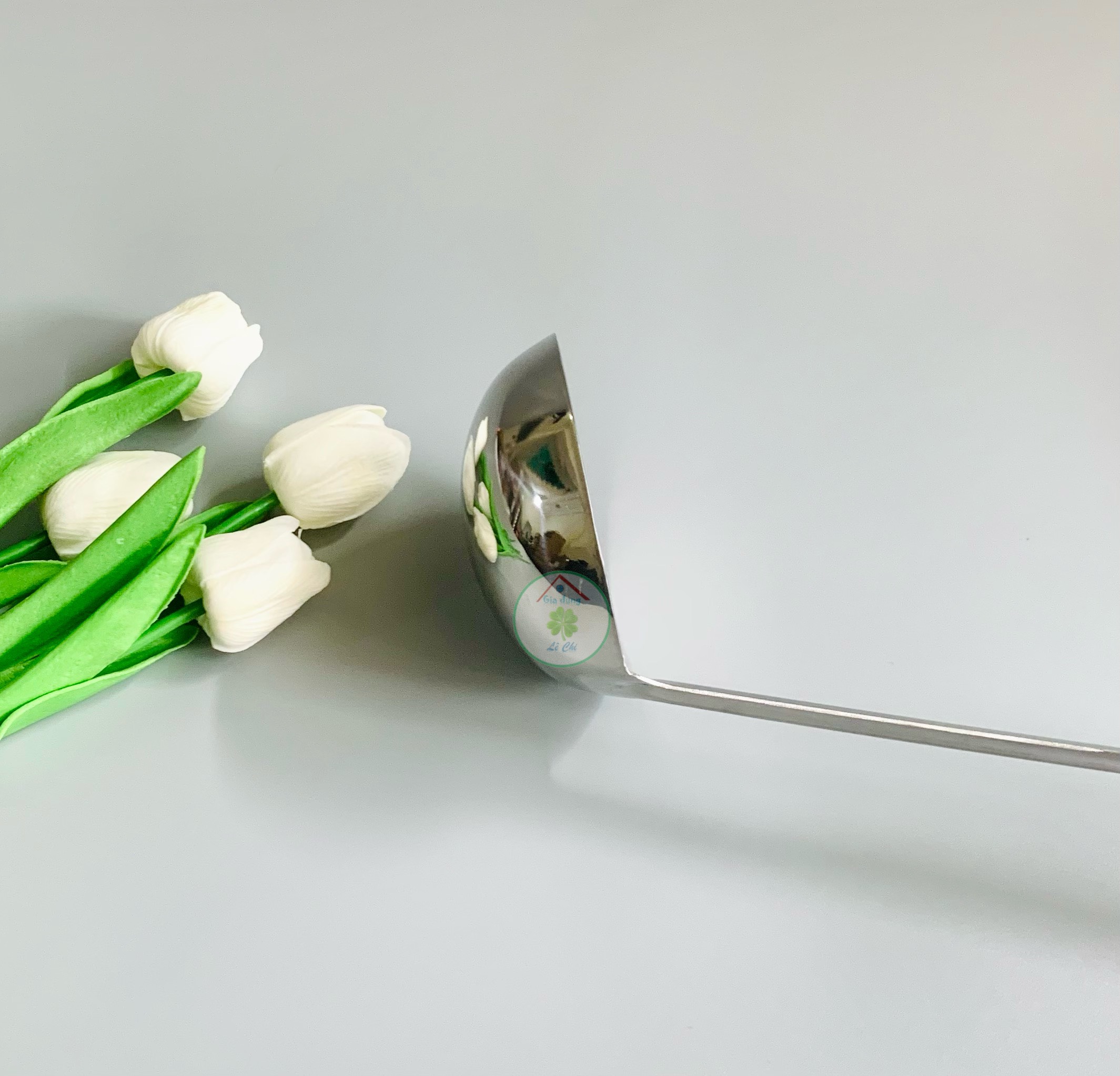 Vá múc nước lèo inox / Muôi múc nước lèo (đường kính 10cm đến 13cm)