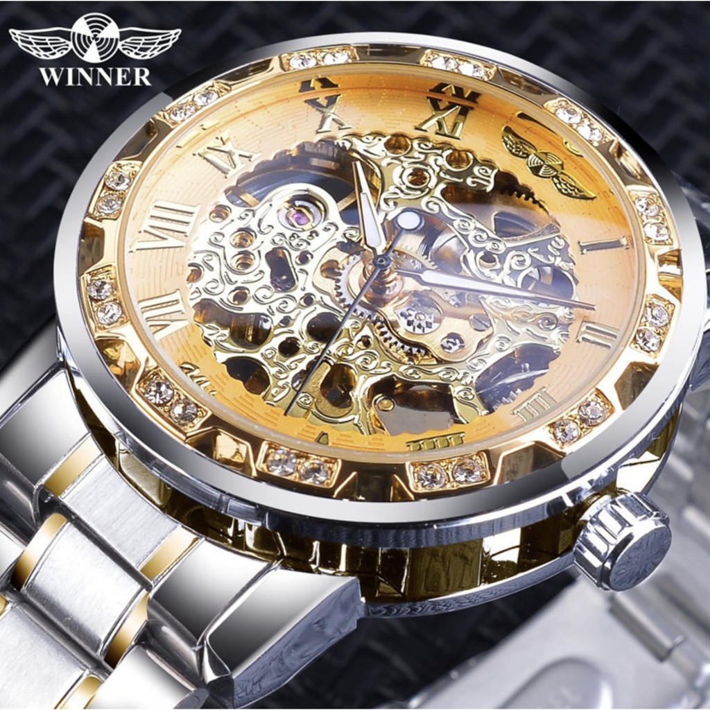 ĐỒNG HỒ CƠ NAM AUTOMATIC WINNER DÂY THÉP CAO CẤP
