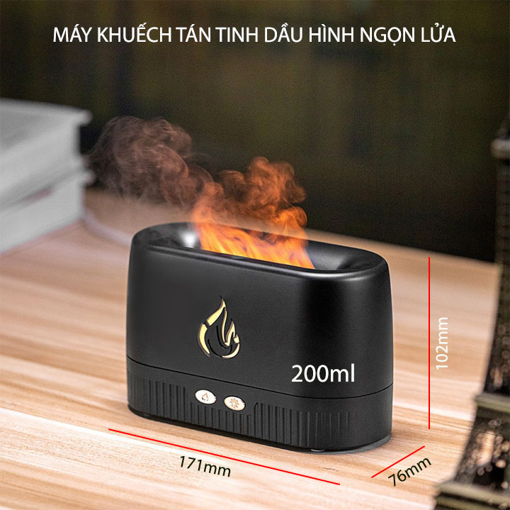 Máy xông tinh dầu hiệu ứng ngọn lửa rất đẹp