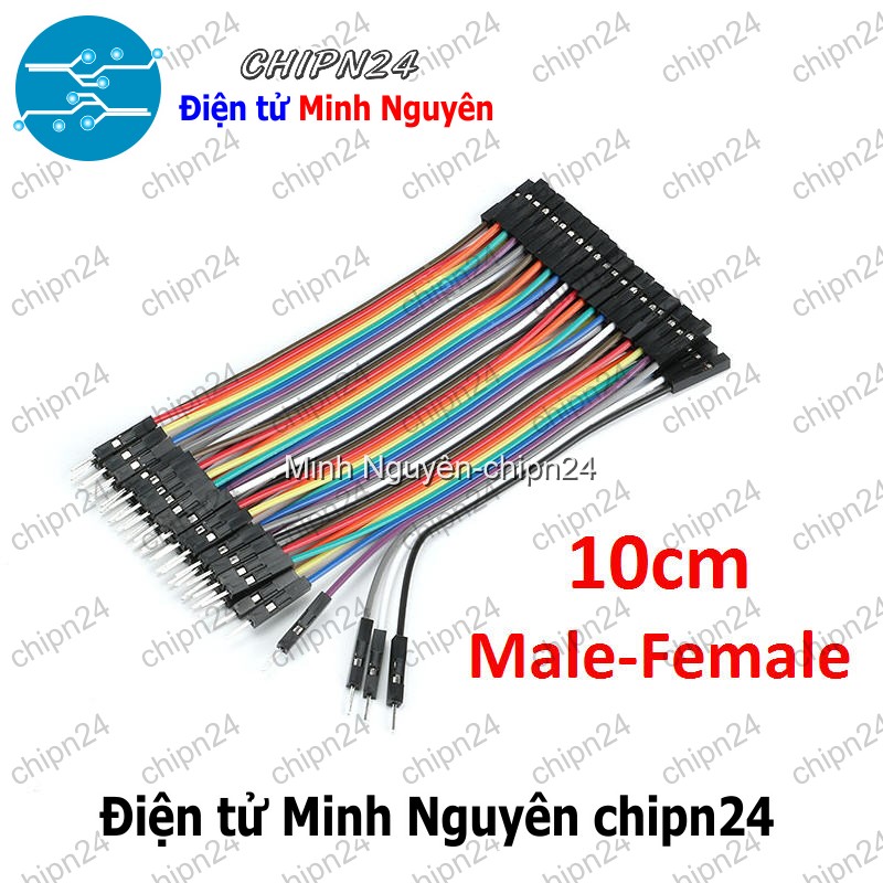 [20 sợi] (P65) Dây Cắm Test Board 10cm Đực-Cái - HH001421