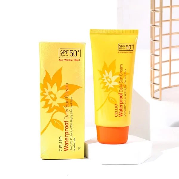 Kem chống nắng dành cho mọi loại da Cellio Waterproof Daily Sun Cream SPF50 PA+++ 70g