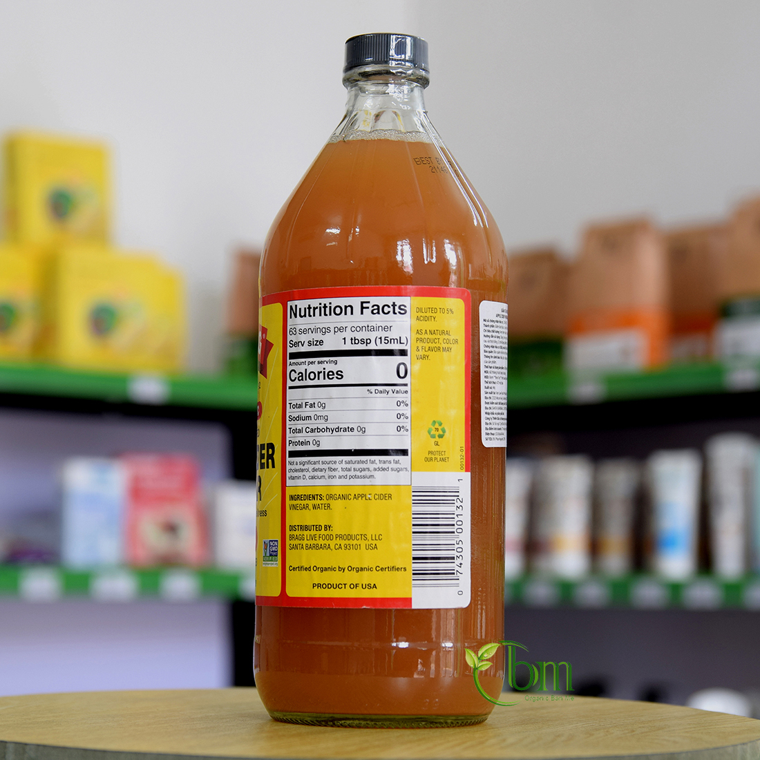 Giấm táo hữu cơ Bragg - Raw Apple Cider Vinegar