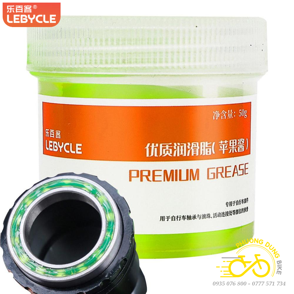 Lebycle Premium Grease 50g Heat-Resistant Bicycle Lubricant – Lubricant for Bearings, Hubs, Gears, Center Axles, Pedals, and Neck Cups