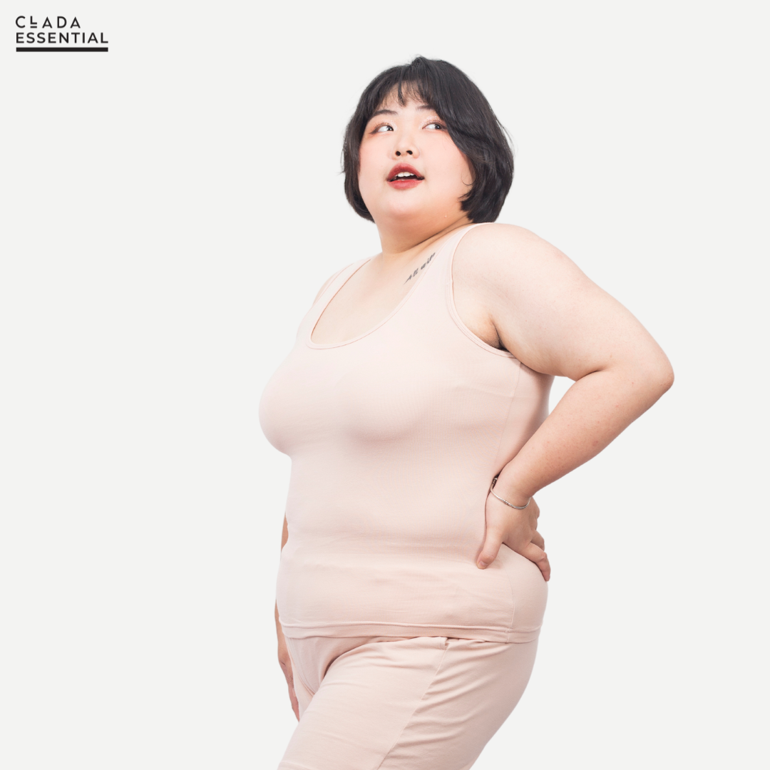 Áo ba lỗ nữ bigsize thương hiệu CLADA - Baby pink