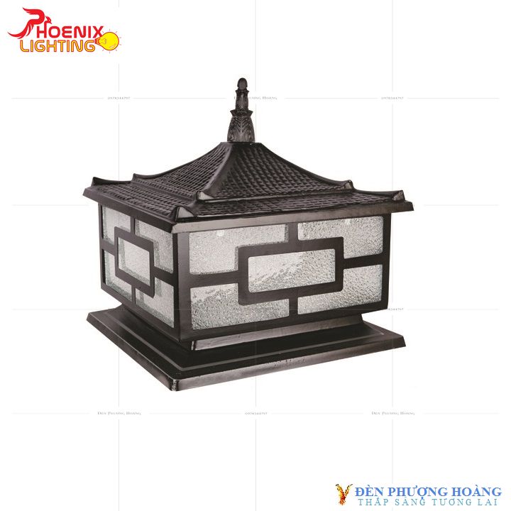 ĐÈN TRỤ CỔNG, ĐÈN NGOÀI TRỜI GANG ĐÚC D400