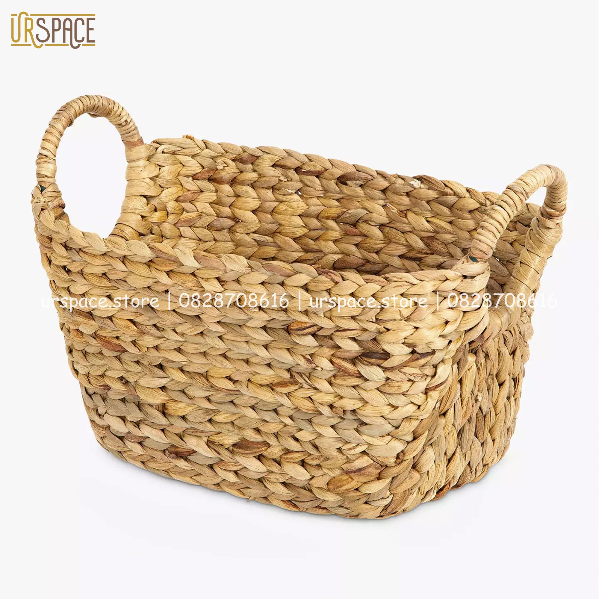 Giỏ lục bình (bèo tây) hình thuyền đựng quần áo, sách báo, sắp xếp không gian UR SPACE
