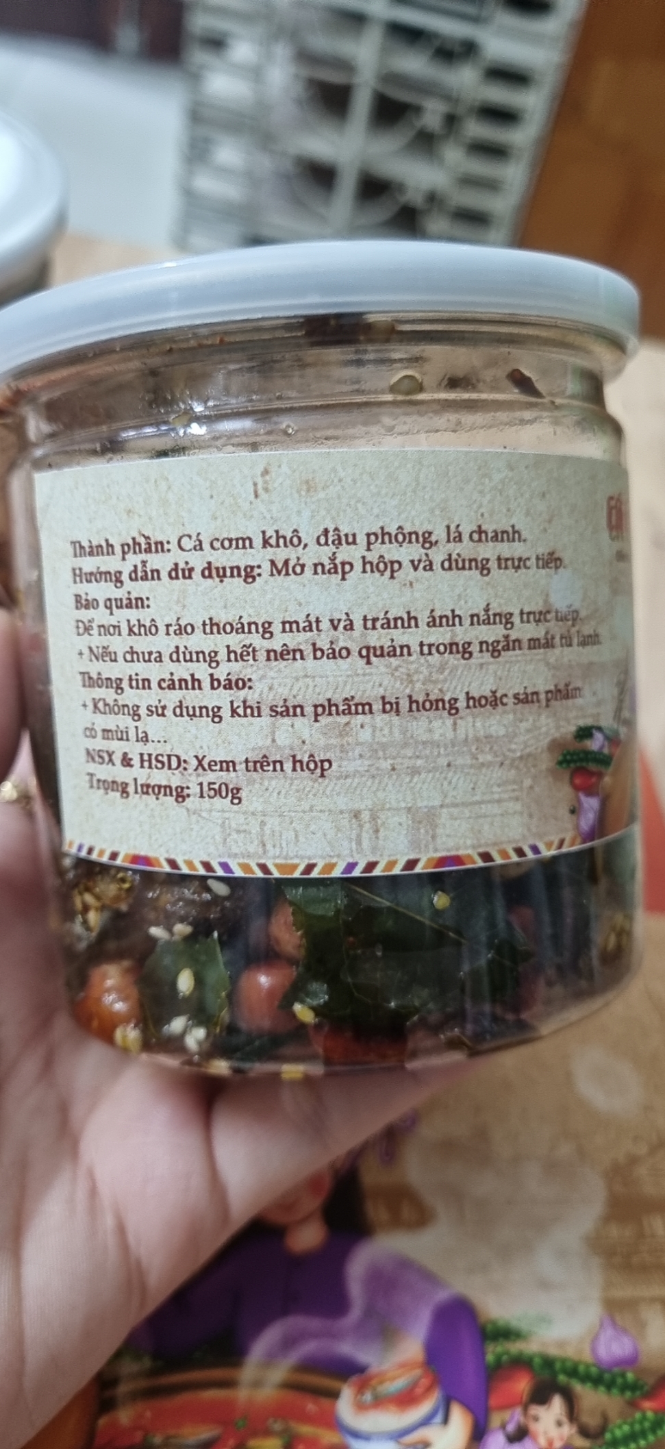 Cá Cơm Rim Lá Chanh Mặn Ngọt đậm đà - 150gram