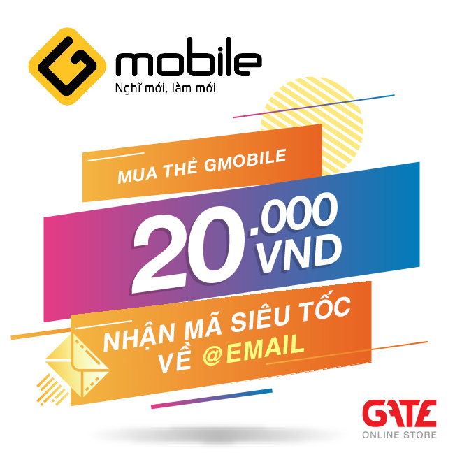 [HCM]Thẻ Gmobile (Beeline) 200.000 - nhận mã SIÊU TỐC về EMAIL