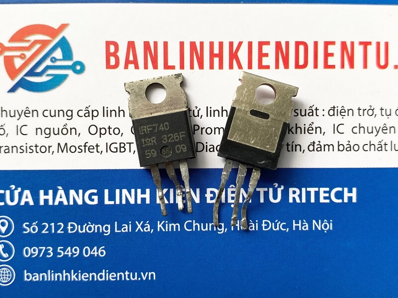 [Combo 5 chiếc] IRF740 Mosfet kênh N 10A 400V TO-220 (tháo máy)
