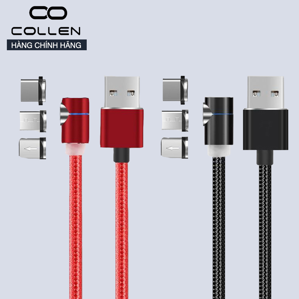 [Bán chạy] Dây sạc nam châm 3 đầu iPhone, Android, Type C.