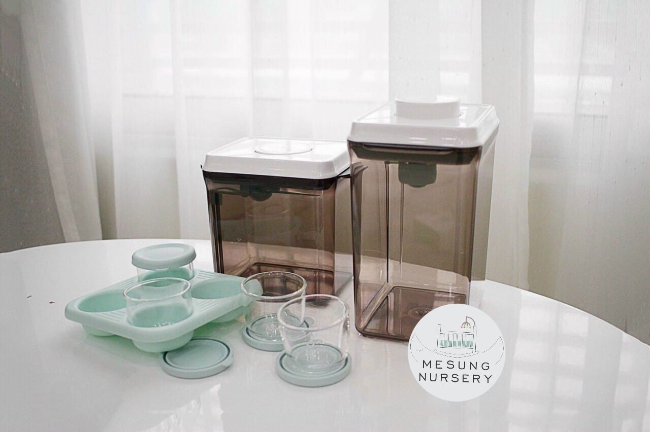 HỘP TRỮ SỮA ĐỰNG SỮA BỘT HÚT CHÂN KHÔNG CHO BÉ ANKOU CHÍNH HÃNG 2.3L ĐỰNG