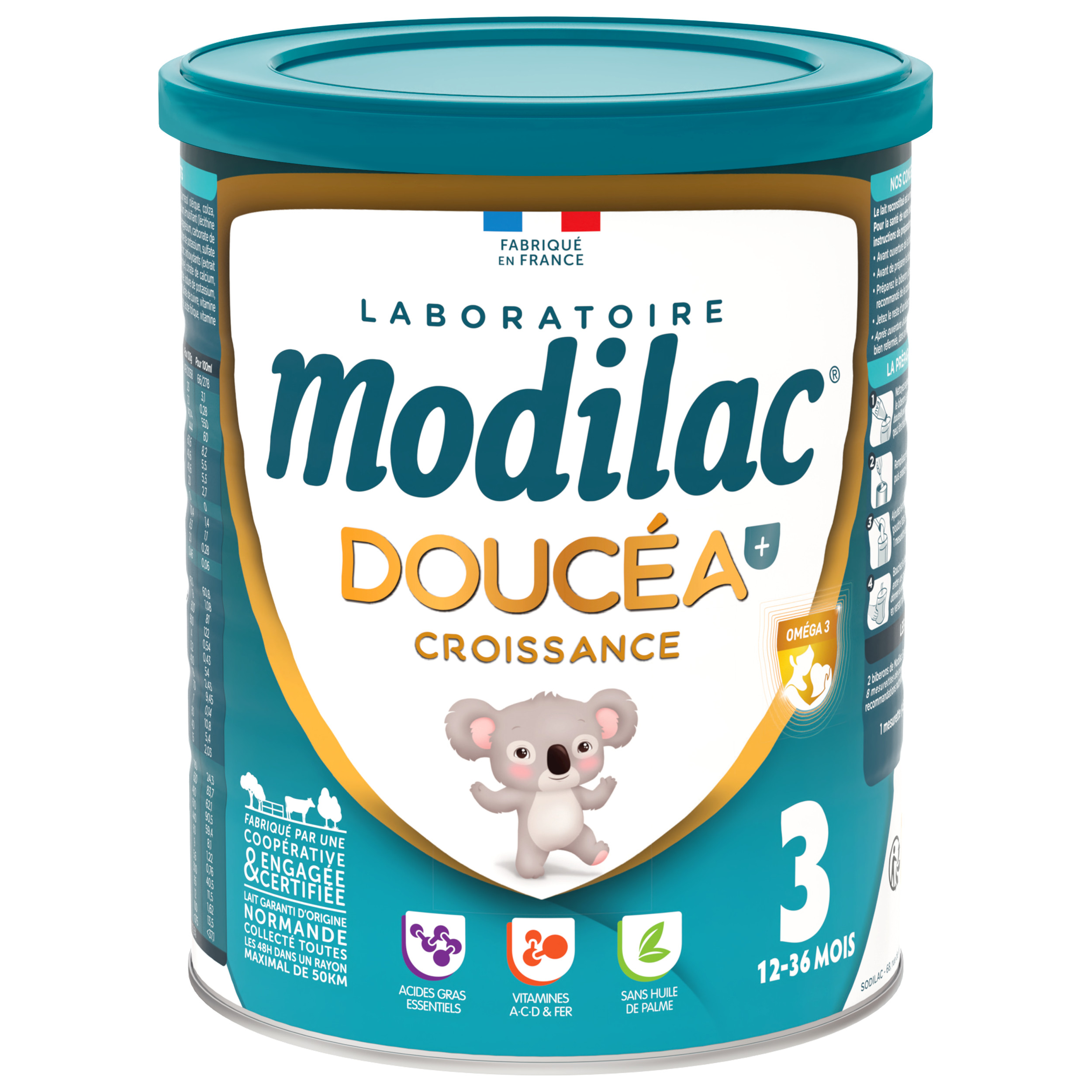 Sữa MODILAC DOUCÉA nội địa Pháp số 1-2-3 lon 800gram