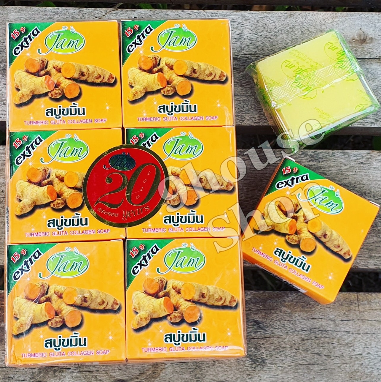 01 Cục Xà Bông NGHỆ JAM TURMERIC SOAP 65gram