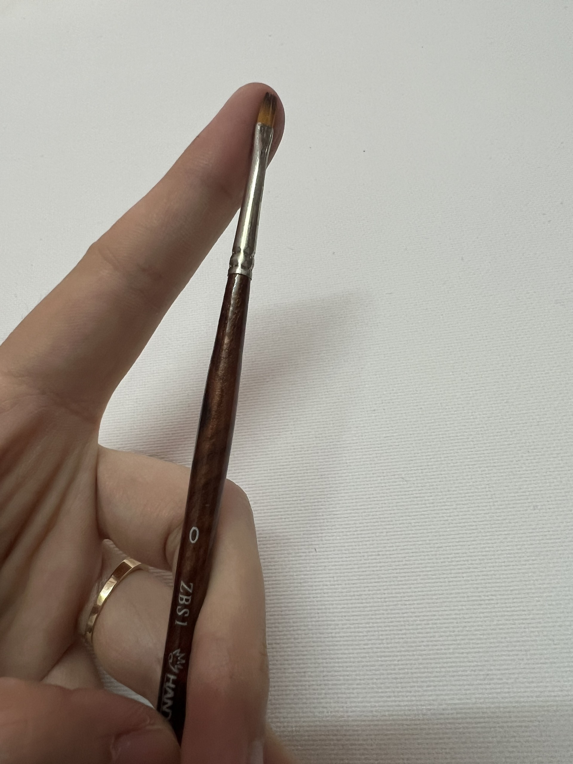 Cọ vẽ Hand, đầu dẹt, lông nhân tạo (các số)