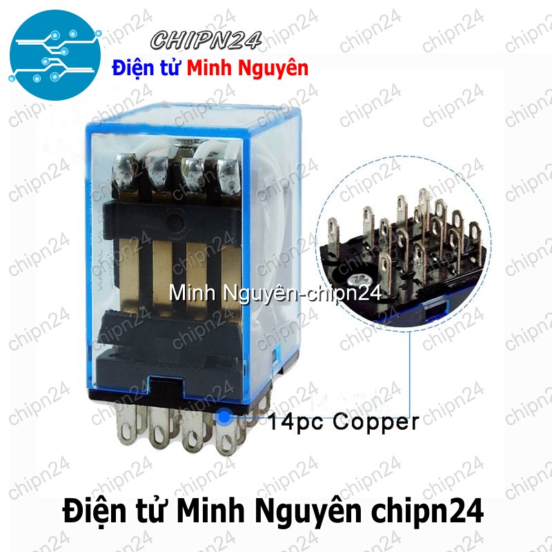 [1 con] (F201) Relay kiếng MY4NJ 14 chân 5A (HH54P AC220V/DC24V/DC12V) - [Chọn Loại] - HHH.00122