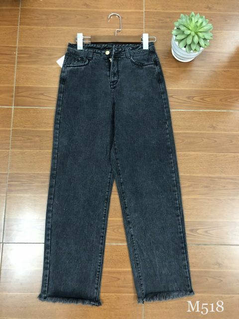 Quần jeans nữ ống suông