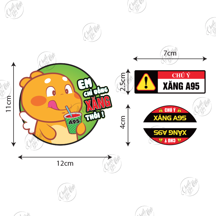 Bộ miếng dán trang trí nắp bình xăng tránh nhầm lẫn trang trí nắp bình xăng xe ô tô