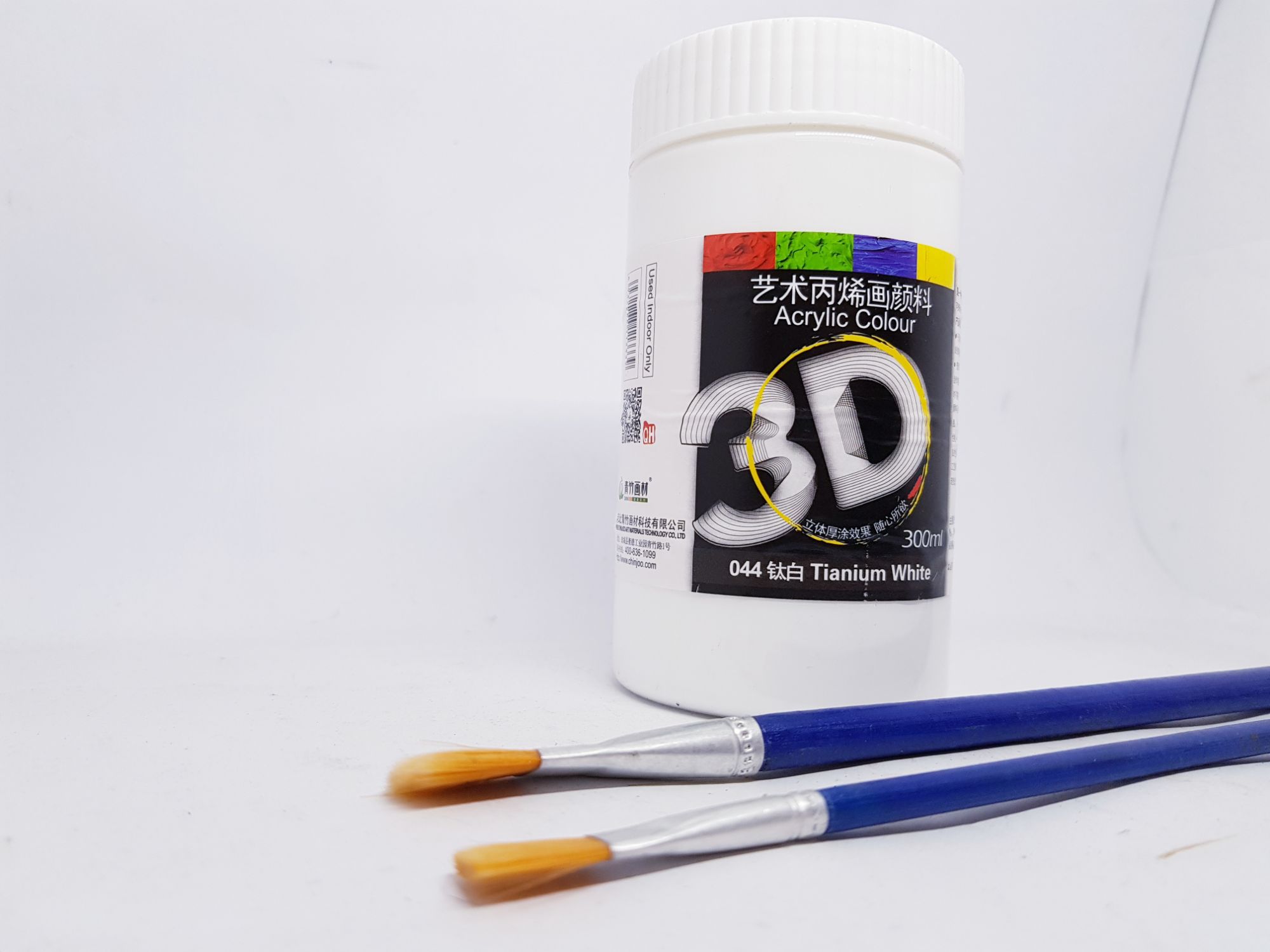 Màu vẽ 3D màu trắng tặng bút vẽ